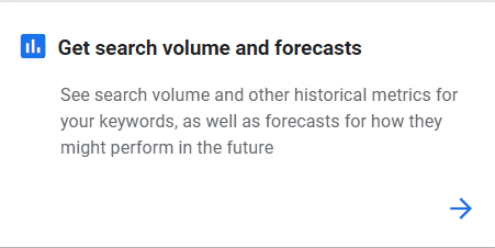 search volume and forecast