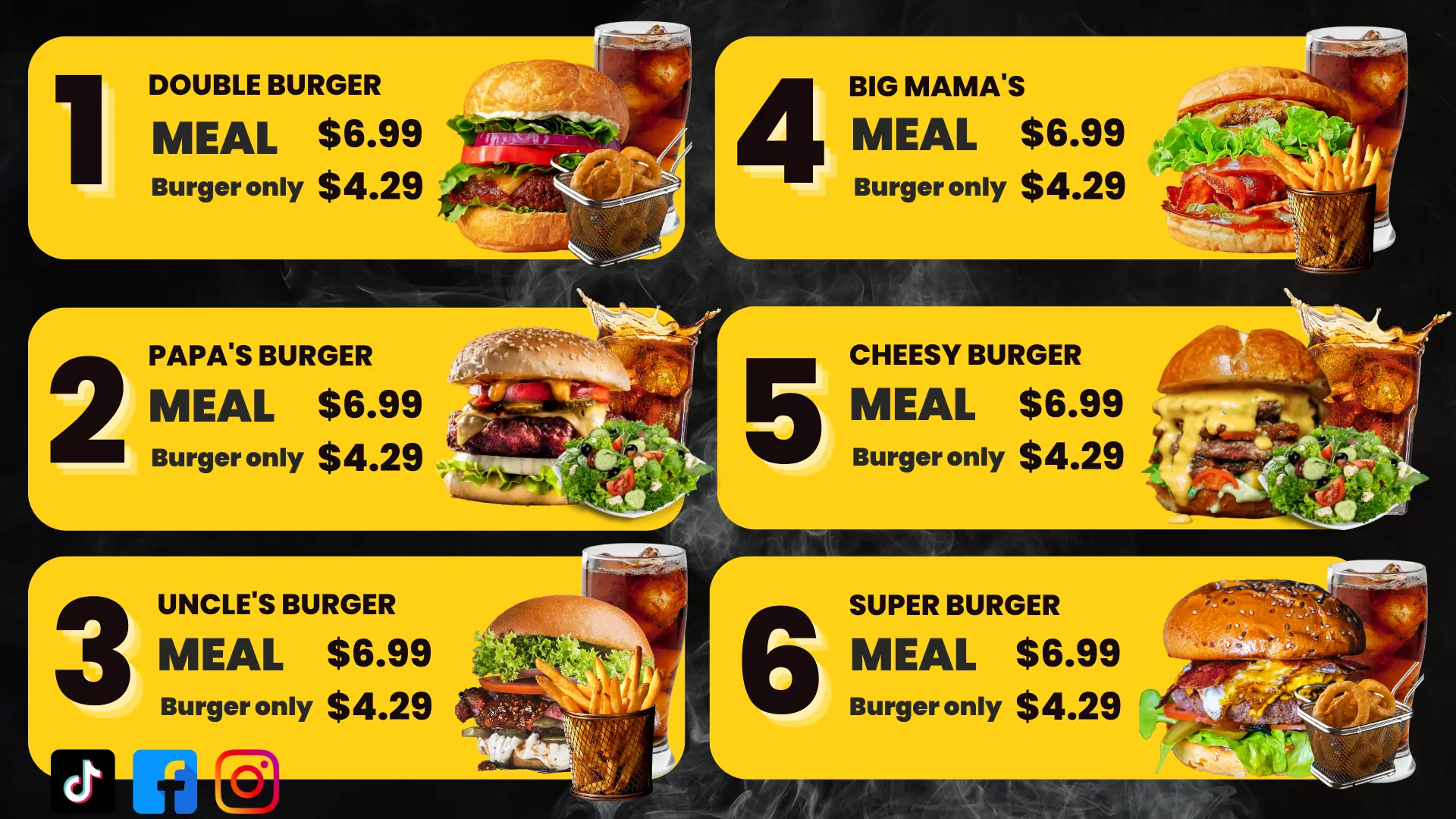 Burger Digital Menu Board