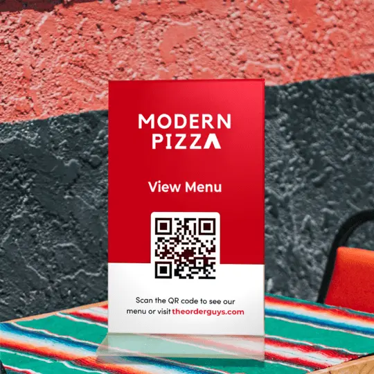 QR Code Design For Table Tops At Restaurant