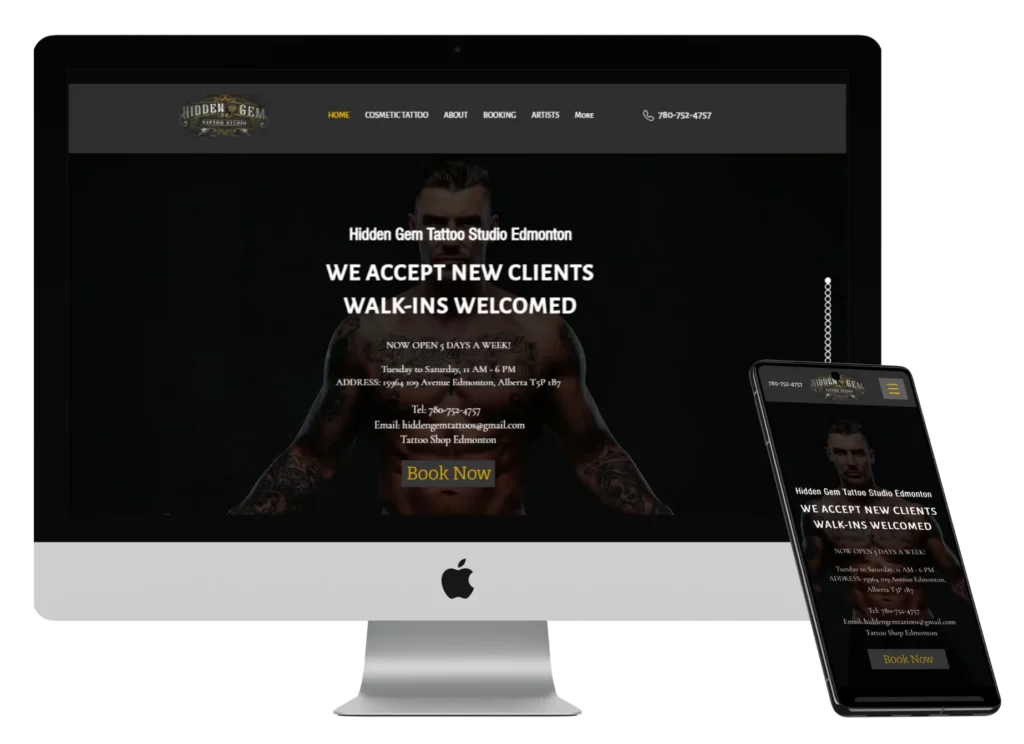 Tattoo website Edmonton - Hidden Gem