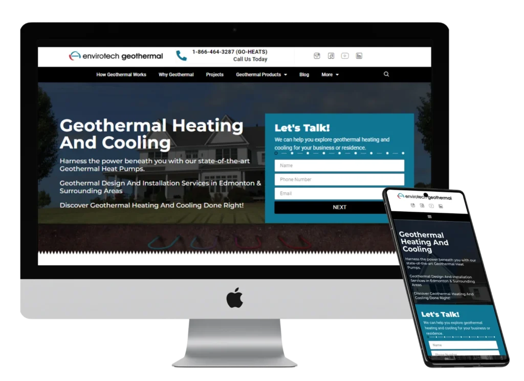 geothermal website design Edmonton