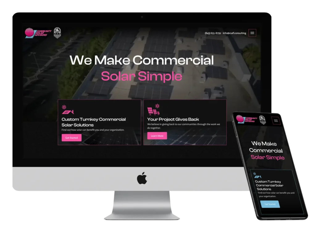 solar installer website design