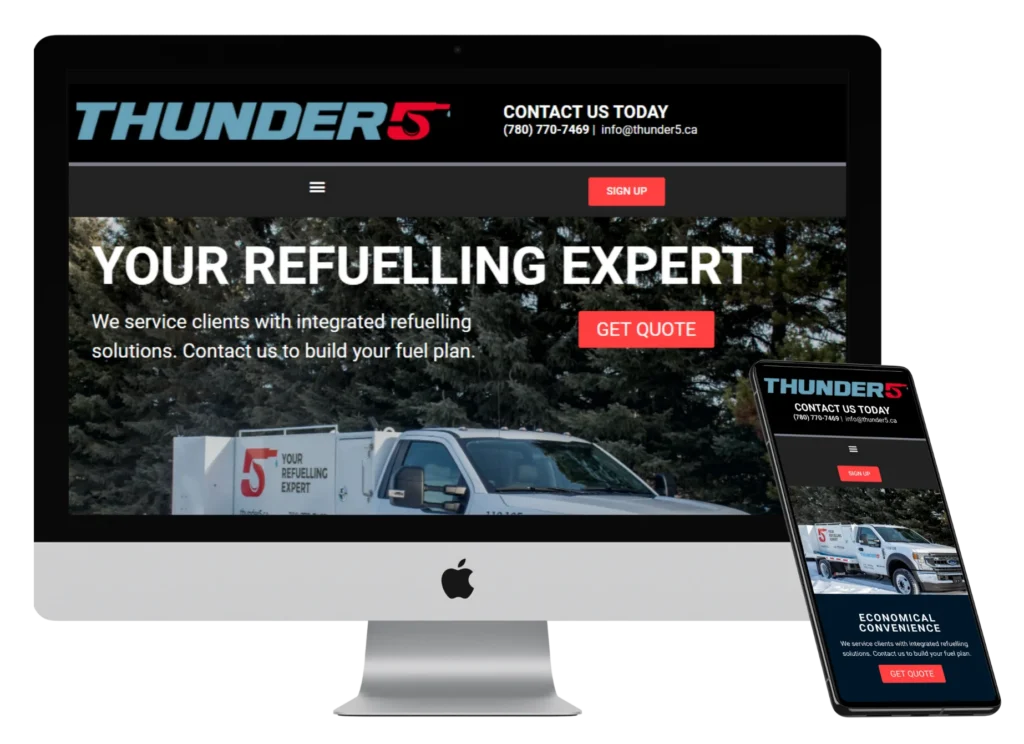 thunder5 refueling expert website design