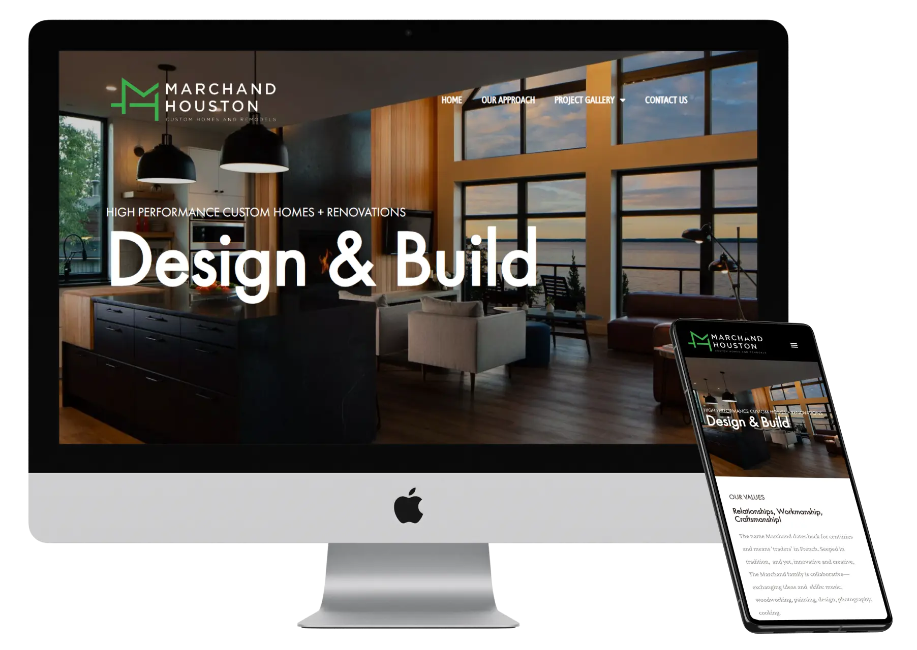 Marchand Houston Website Design for Home Builder Edmonton