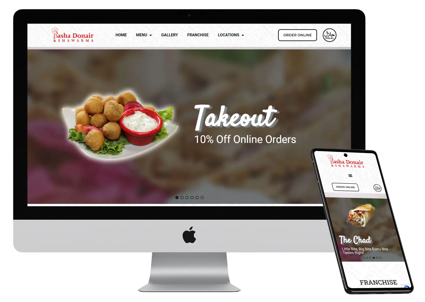 Basha Restaurant Franchise Website Design Edmonton