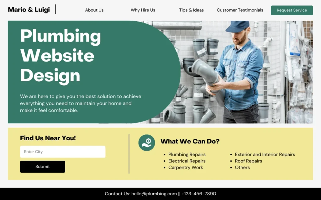 Plumbing Website Design Edmonton