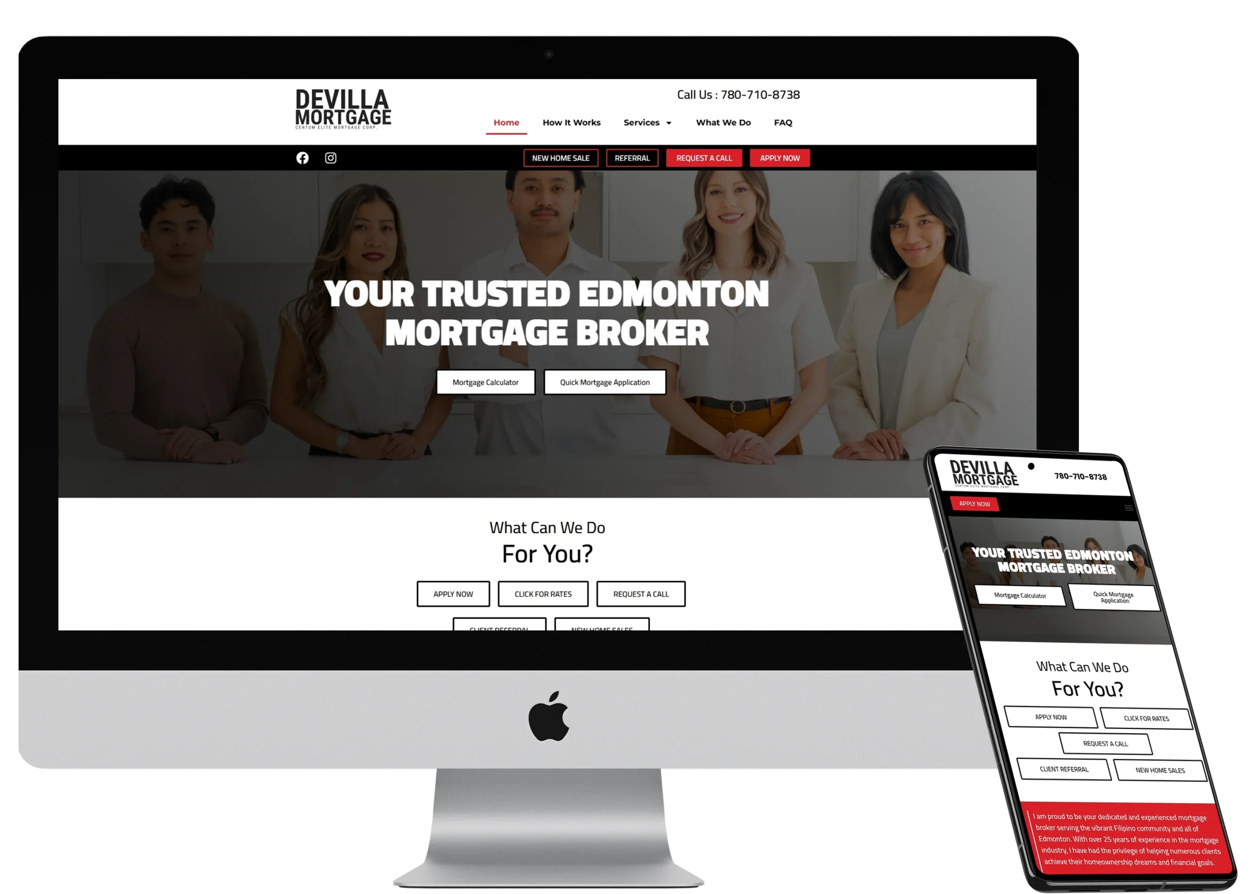 Devilla Mortgage Website Edmonton