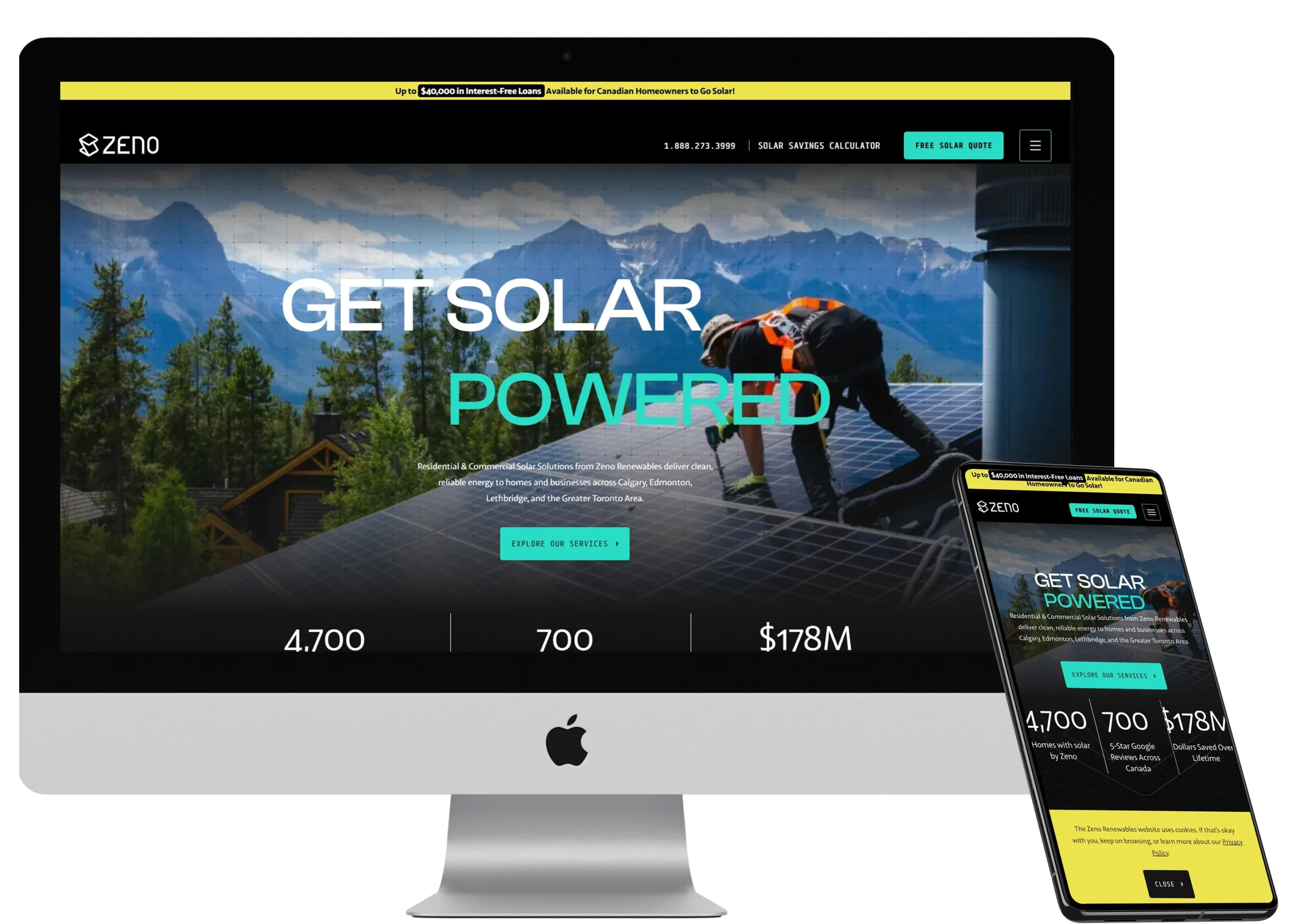 Live Zeno Solar Installation Website Lead Integrations