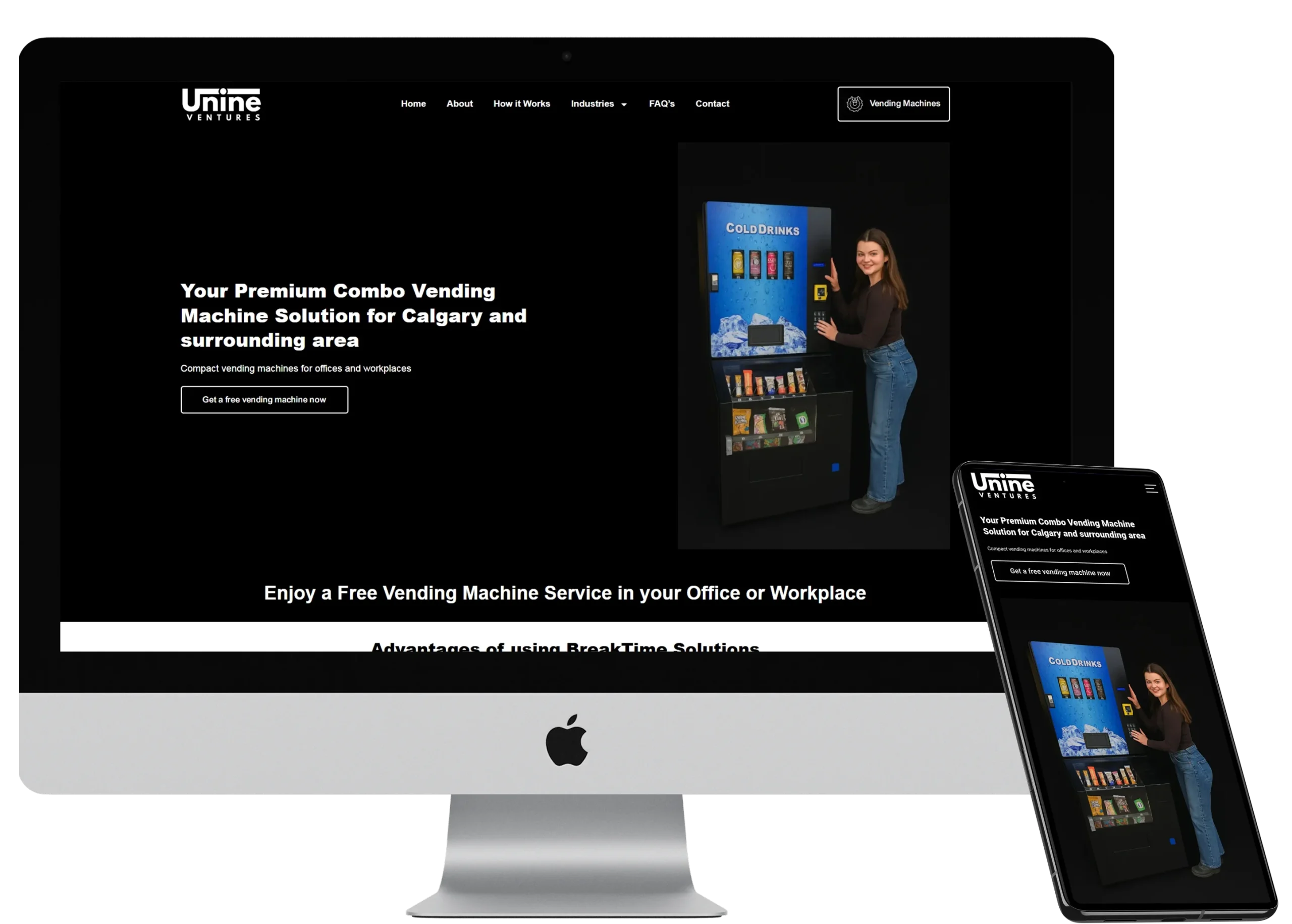 Vending Machine Website Design